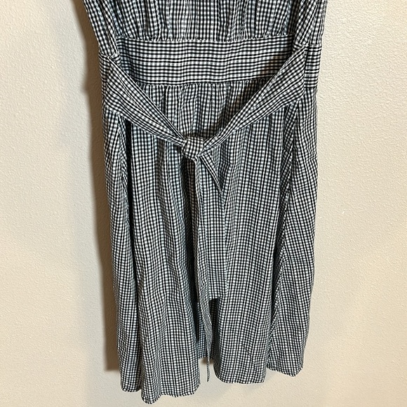 COURT & ROWE Gingham Midi Dress‎ Short Sleeves Black and White Picnic Check - Picture 5 of 14